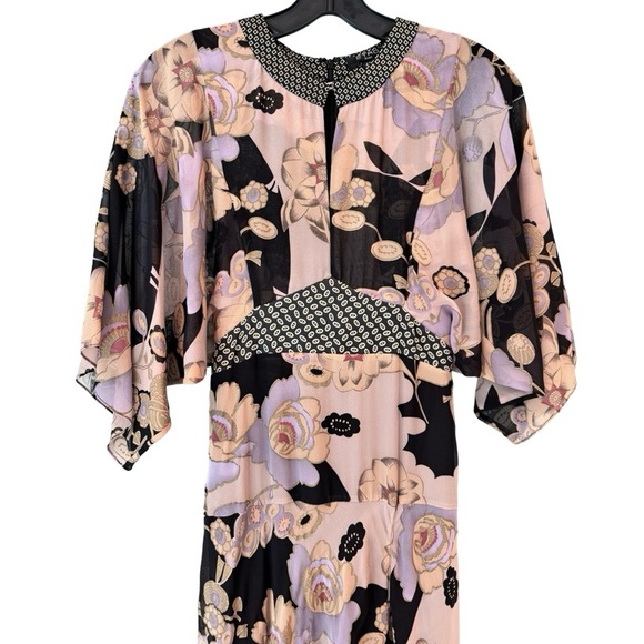 ETRO Floral Print Silk Maxi Dress Gown IT 42 - Picture 3 of 7